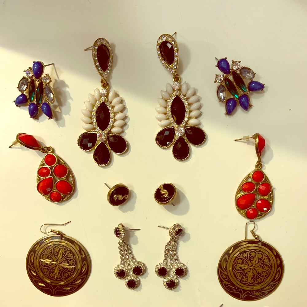 Six Sets of Designer Earrings